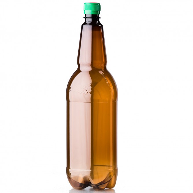 PET lahev 1,5 litru – hnědá čistá